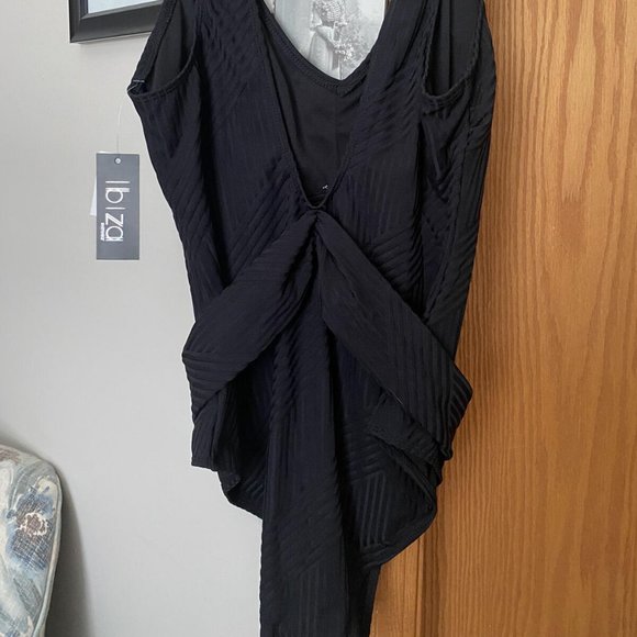 1X lbiza black ribbed ONE PIECE swimsuit NEW - Picture 5 of 7